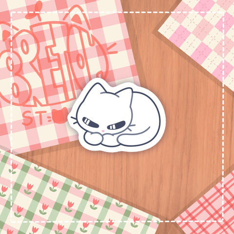 Gatito Blanco - Pegatina - 1€