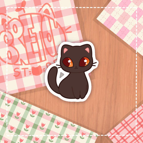 Gatito Marrón - Pegatina - 1€