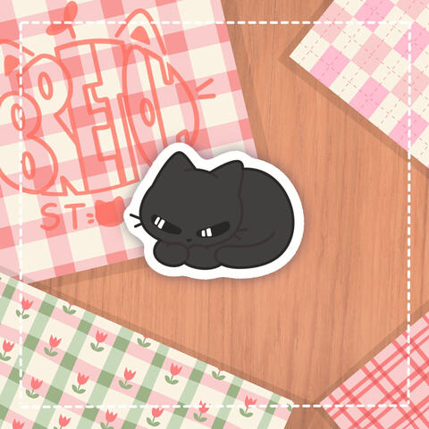 Gatito Negro - Pegatina - 1€