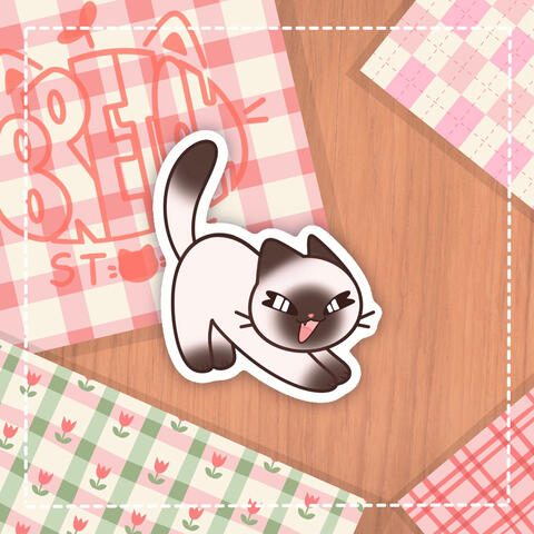 Gatito Siamés - Pegatina -1€