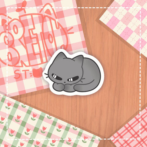 Gatito Gris - Pegatina - 1€
