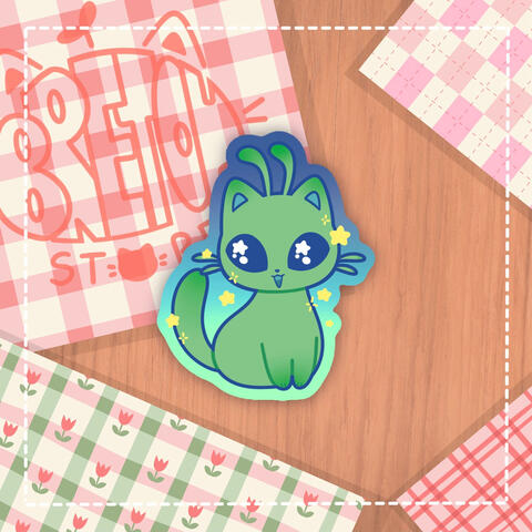 Gatito Alien Meawow Zip Zap Zoinks - Pegatina - 1€
