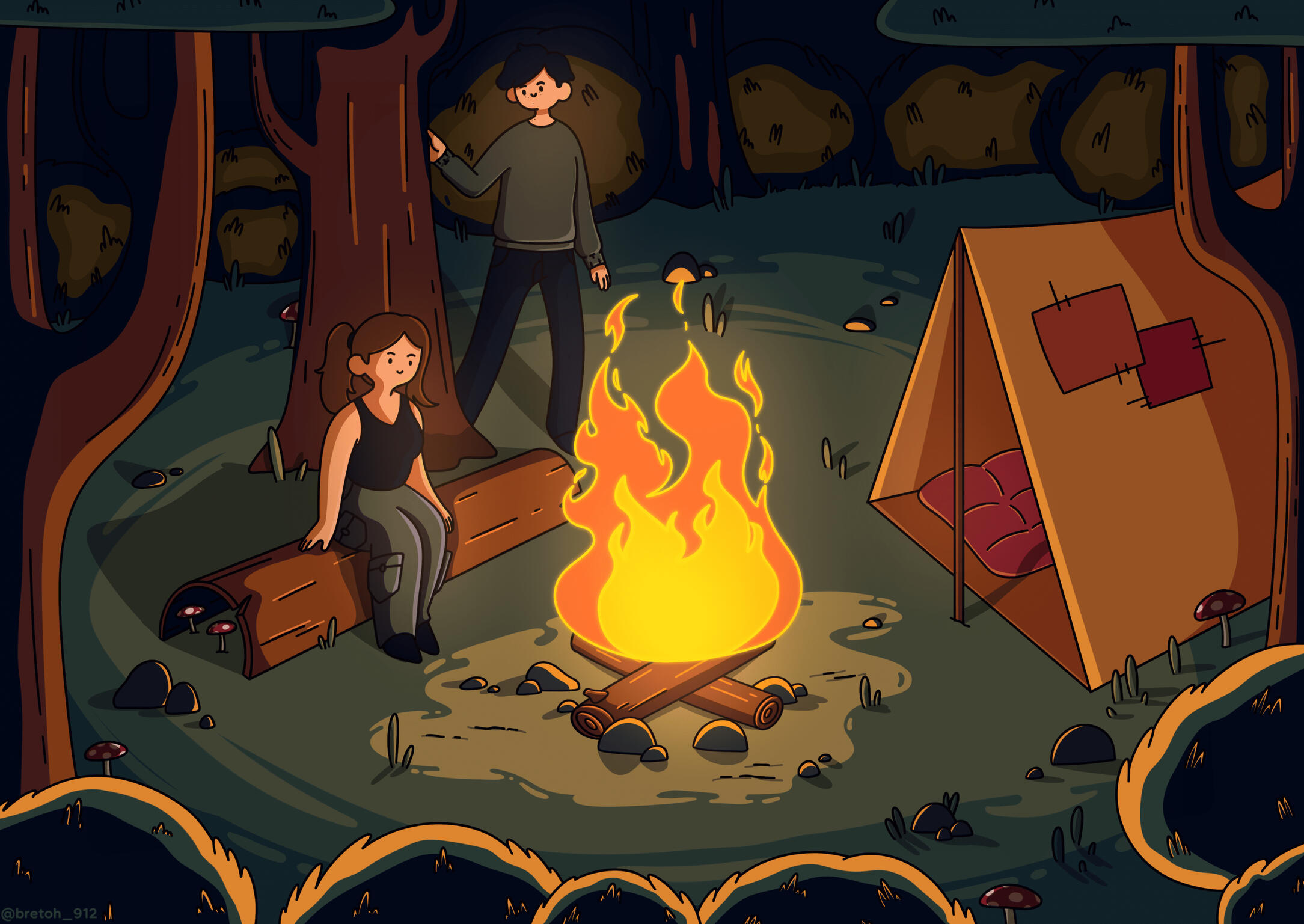 CARTOON - Full Body + Extra Character + Complex Background (50€)